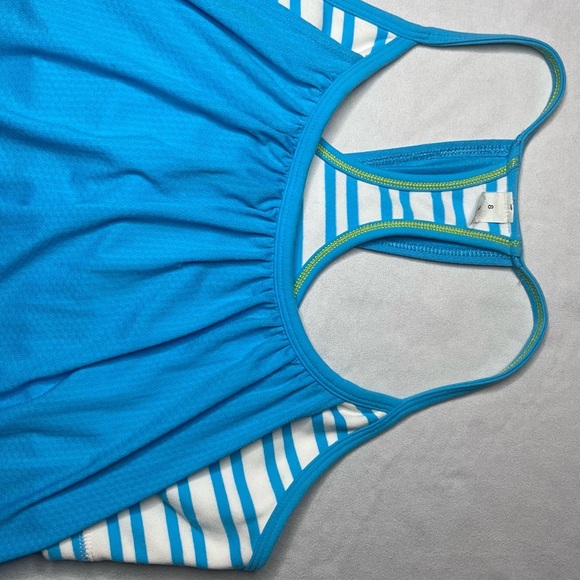 Lululemon Athletica Blue and White Striped Top - Picture 5 of 10